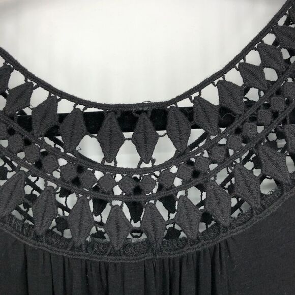 SOMA Jersey Knit Sleeveless Maxi Dress Crochet Neckline - Picture 3 of 6